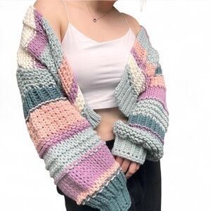 Debut Colorful Striped Knit Sweater